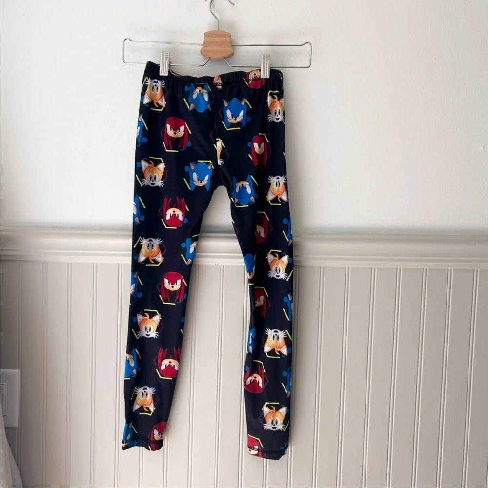 Cuddl Duds Sonic Hedgehog Pajama Set - Blue and Red Cartoon Print Size Medium